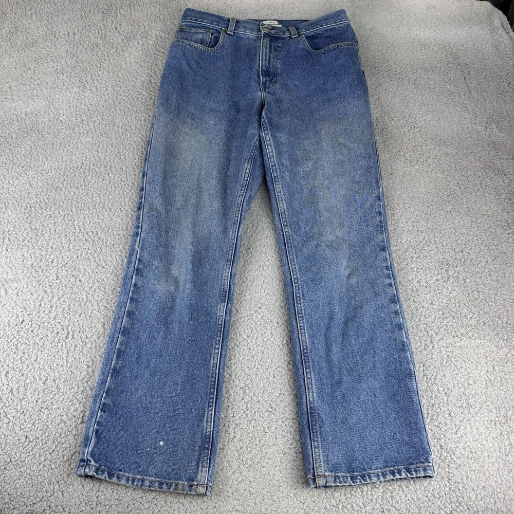 LL Bean Original Fit Double L Jeans Size 10 Regular Blue High Rise‎ Straight Leg